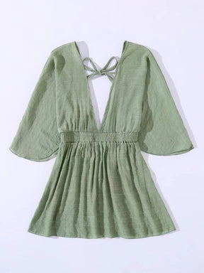 Vestido Saída de Praia Feminina de Manga Comprida